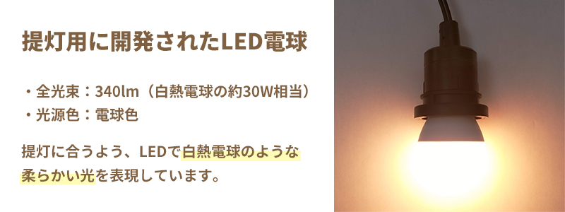 防雨型 提灯用LED電球 10個セット E26口金 国内メーカー 提灯用LEDランプ ちょうちん用